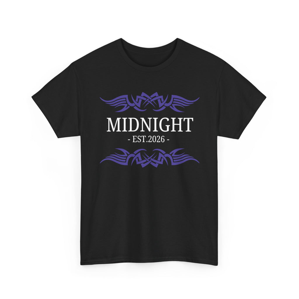 Midnight EST. 2026 T-Shirt | Gothic Wings Graphic Tee, Black