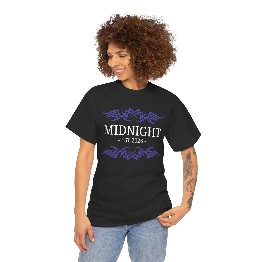 Midnight EST. 2026 T-Shirt | Gothic Wings Graphic Tee, Black