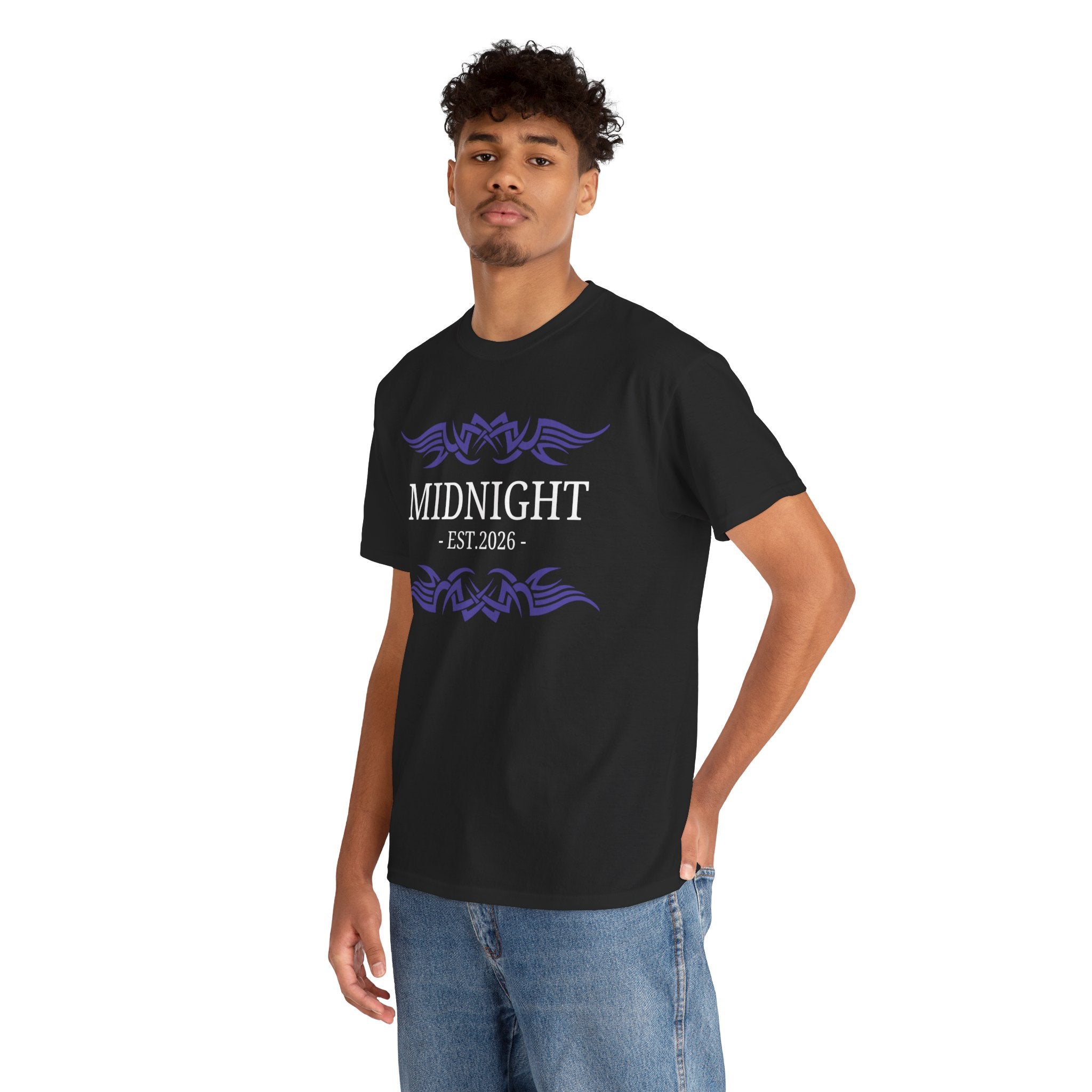 Midnight EST. 2026 T-Shirt | Gothic Wings Graphic Tee, Black